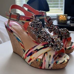 Gianni Bini Colorful Tie-Dye Wedges